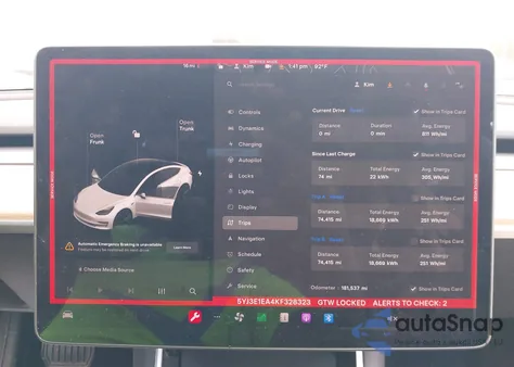 2019 Tesla Model 3 Long Range/Mid Range/Standard Range/Standard Range Plus from USA, damaged, VIN 5YJ3E1EA4KF328323